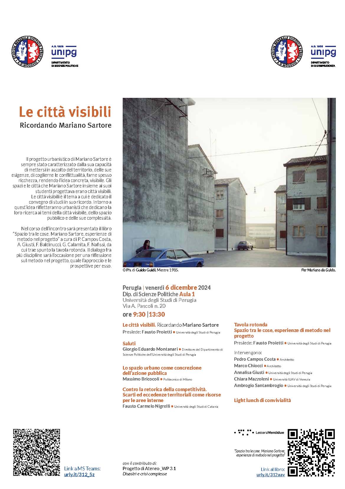 le citta visibili. ricordando mariano sartore